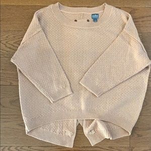 Rose gold hi-low 3/4 length sleeve sweater